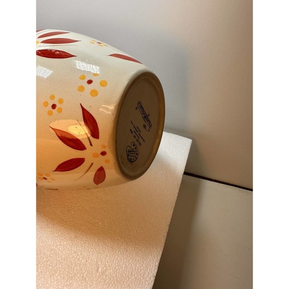 Temptations Old World Red Canister Cookie Jar with Lid 6.5" x 9" EUC - Picture 9 of 9